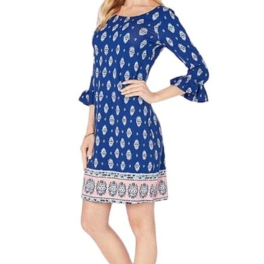 Lilly Pulitzer Sophie Ruffle Dress In Blue And Pink Size‎ XL UPF 50+
